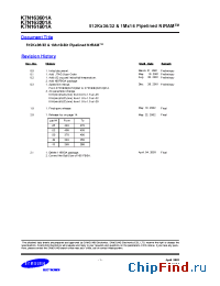 Datasheet K7N161801A manufacturer Samsung